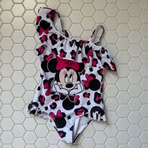Disney Pink and Black Minnie Mouse Swimsuit
